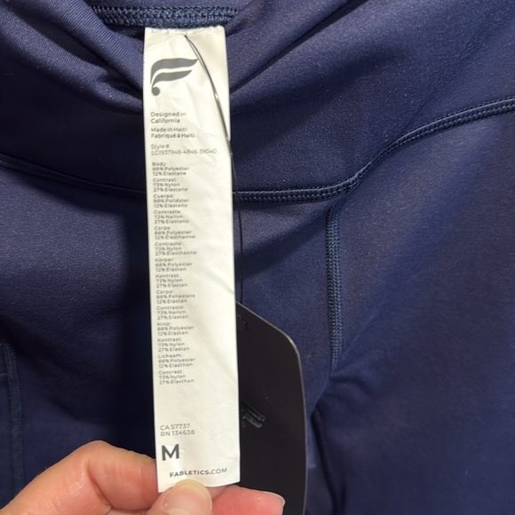 FABLETICS Navy Blue High-Waisted Legging Medium NWT - Picture 7 of 9